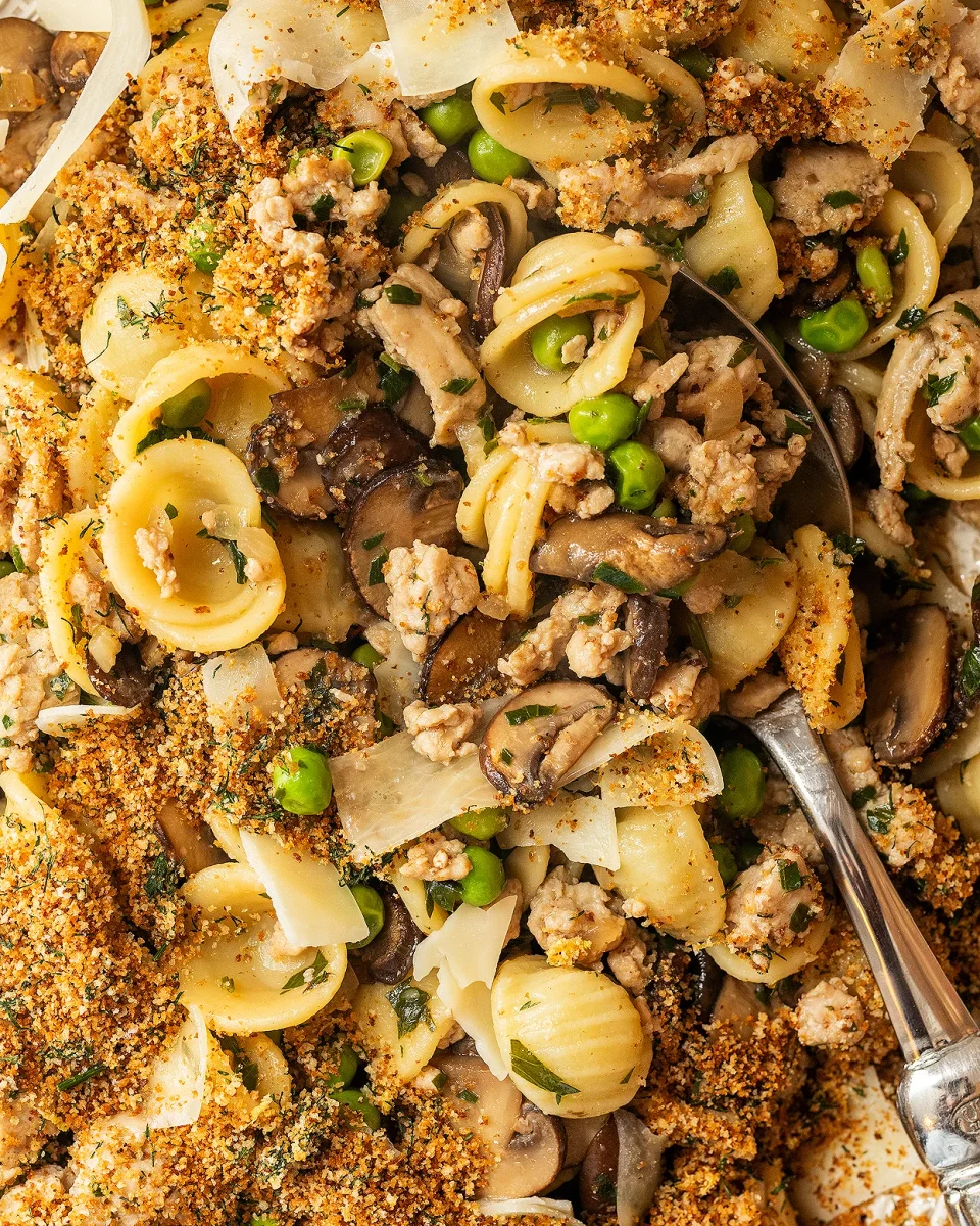 Chicken and Mushroom Orecchiette