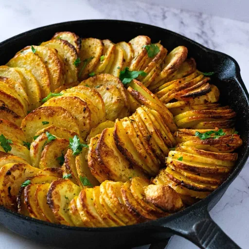 Baked Sliced Hasselback Potatoes