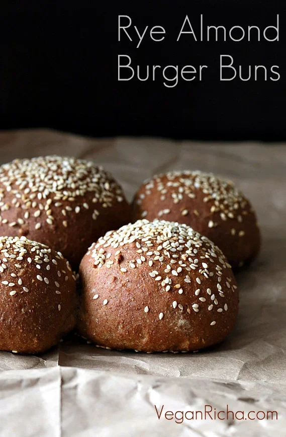 Rye Almond Sandwich Bread Loaf and Burger Buns - Vegan