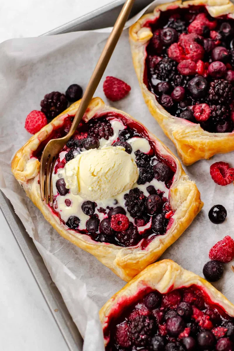 Mixed Berry Puff Pastry Tarts