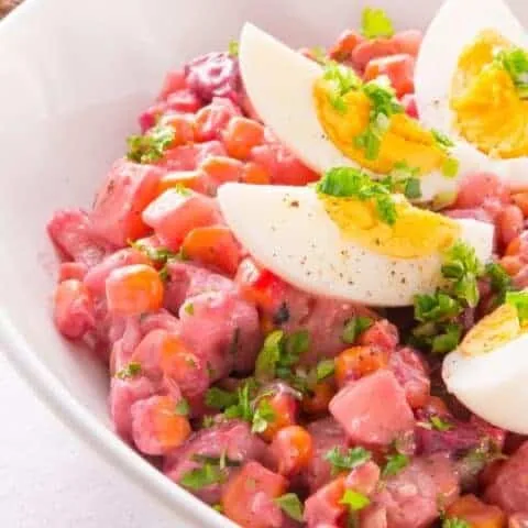 Spanish Potato Salad with Beets Recipe