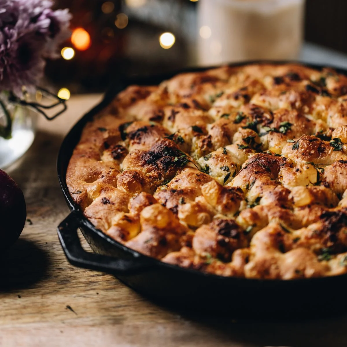 No-knead Focaccia - Parāoa Pokapoka Kore-Poke