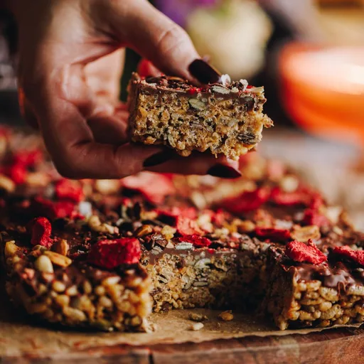 Peanut Butter Rice Bubble Slice - Keke Puarere Pata Pīnati
