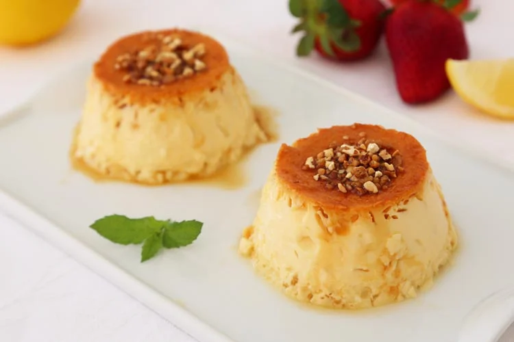 Flan de leche condensada y limón