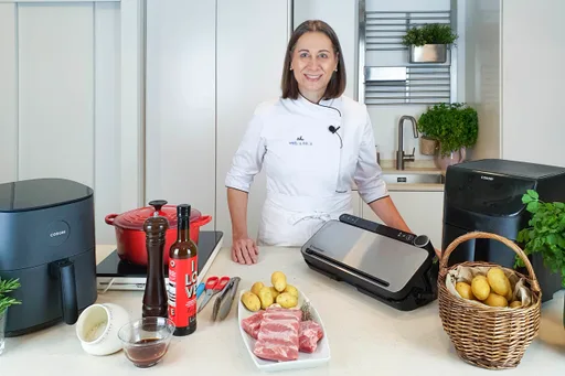 Receta de las costillas con sabor salsa barbacoa en freidora de aire