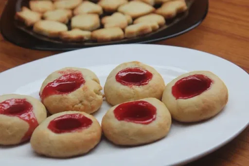 Thumbprint Cookies | Eggless Thumbprint Cookies Recipe