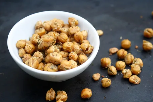 Garbanzos asados al eneldo