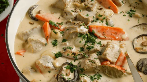 Blanquette de veau aux champignons forestiers