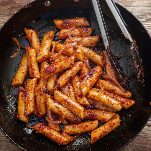 Gireum Tteokbokki (Pan-Fried Korean Rice Cakes)