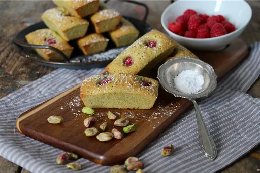 Les Financiers Pistache et Framboise