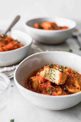 Turkey and Zucchini Meatballs in Tomato Sauce