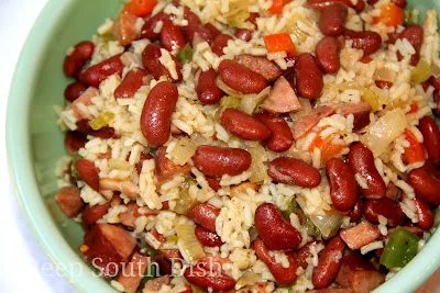Arroz con alubias rojas a la sartén