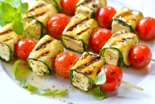 Grilled Feta Wrapped in Zucchini