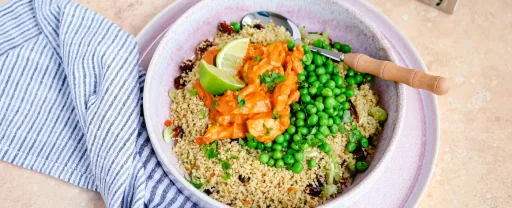 Couscous met kip tandoori & tuinerwten