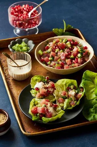 Bouchées de tartare de thon à l’asiatique