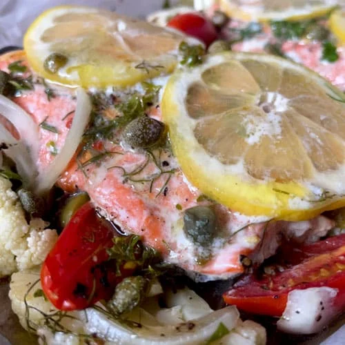 Salmón en Papillot