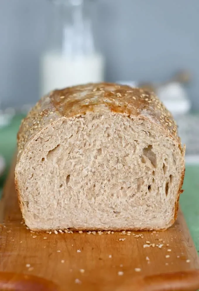Whole Wheat Sourdough Sandwich Bread