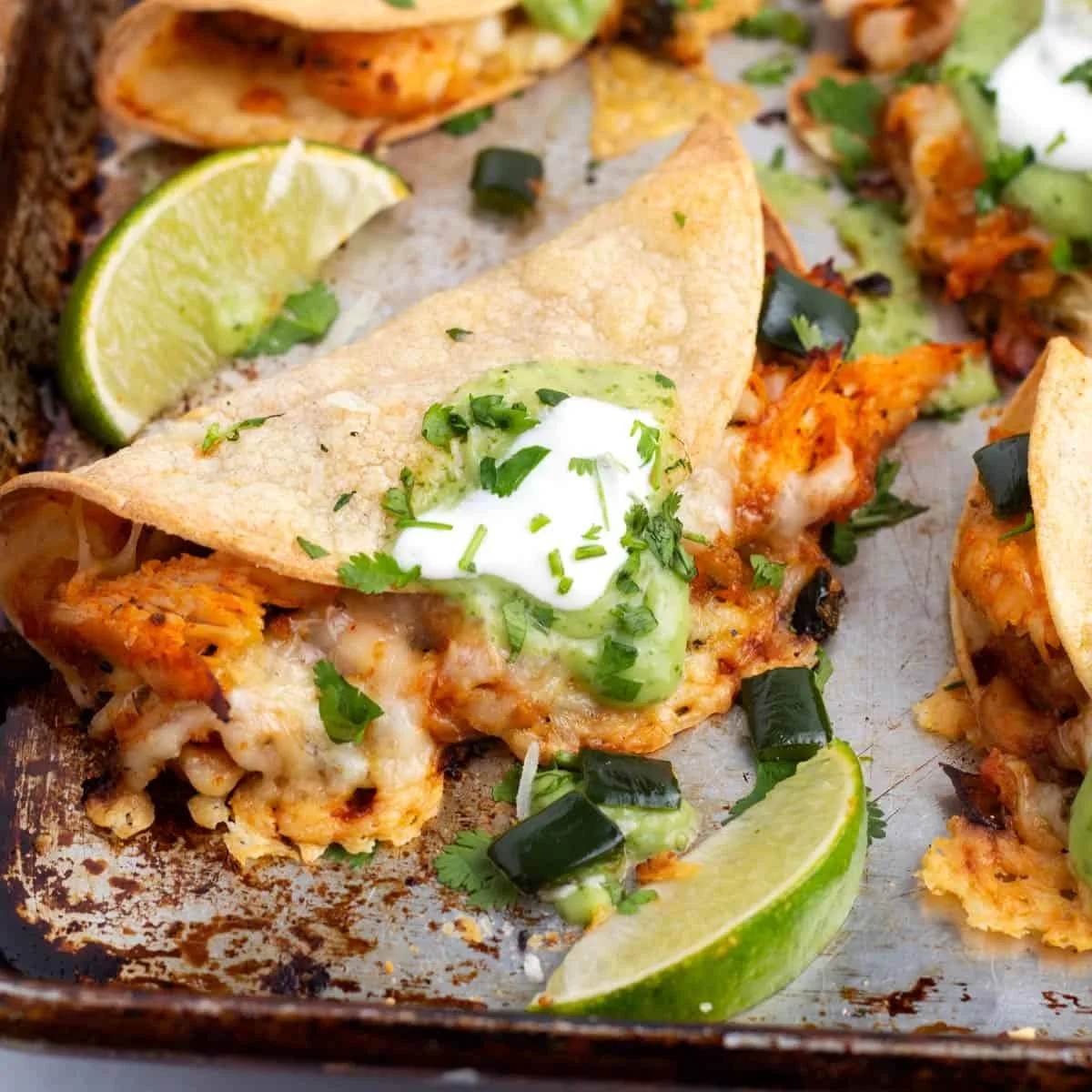 Baked Crunchy Chicken Tacos Recipe (Flavorful!)