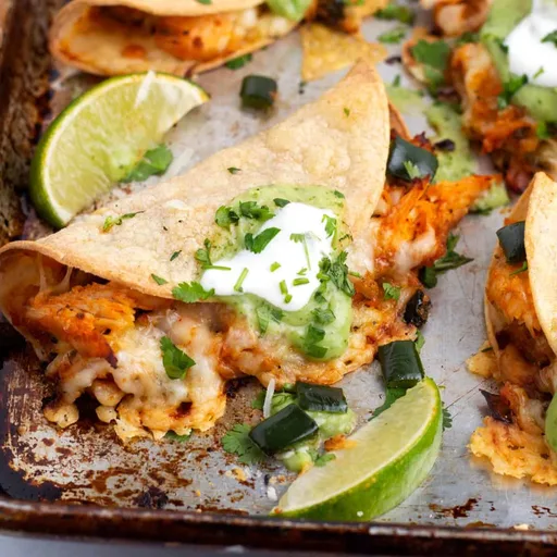 Baked Crunchy Chicken Tacos Recipe (Flavorful!)