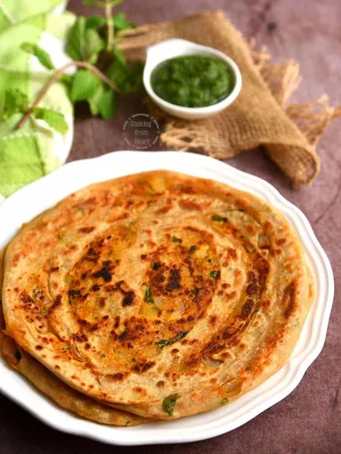 Aloo Paneer Laccha Paratha | Stuffed Laccha Paratha