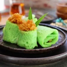 Dadar Gulung: Rolled Pancake with Grated Coconut Filling (Vegan)