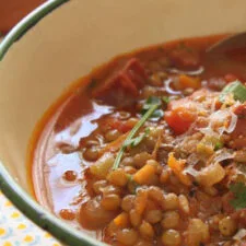 Chunky Lentil and Chorizo Soup