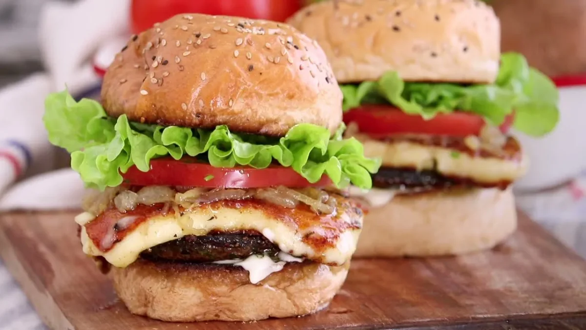 Halloumi Burger con Portobello, una opción vegetariana exquisita