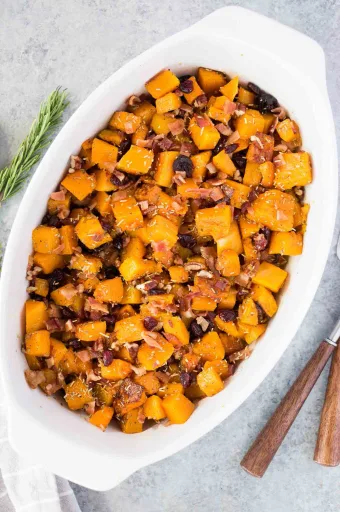 Roasted Butternut Squash with Bacon