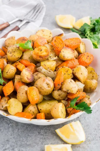 Roasted Potatoes and Carrots