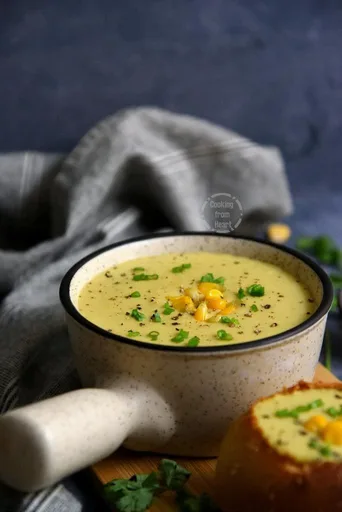 Creamy Corn Chowder | Vegetarian Corn Chowder