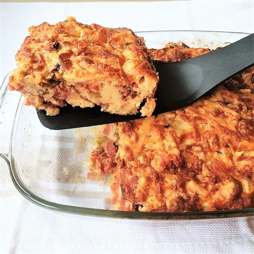 Quiche de carne en conserva
