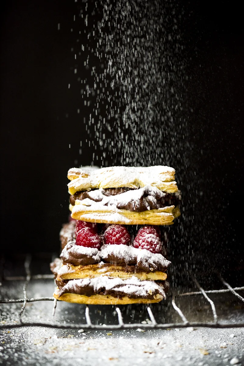 Mocha Raspberry Millefeuille