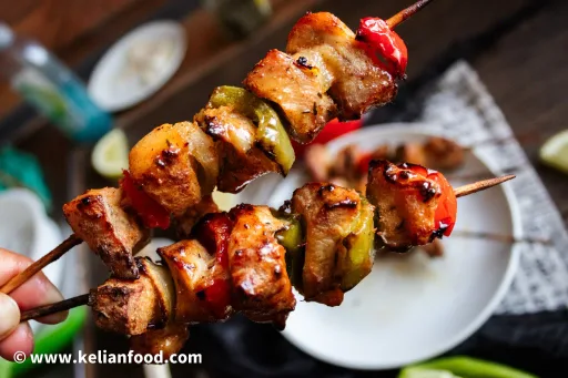 Brochetas de pollo al horno