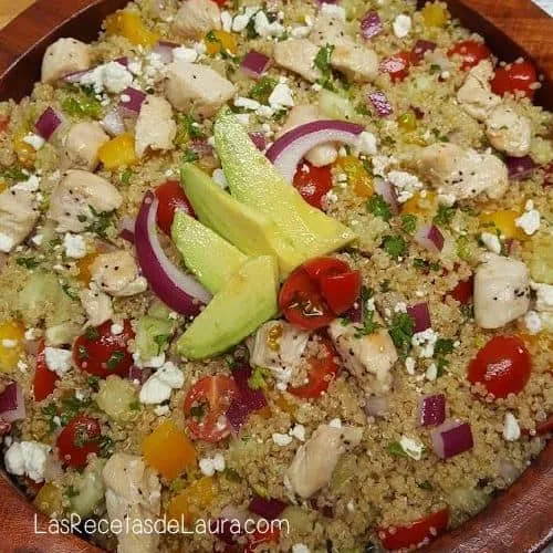 ENSALADA DE QUINOA CON POLLO