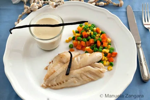 Receta de filete de pescado con salsa de vainilla de Tahití