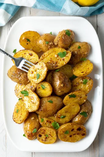 Patatas al limón y ajo
