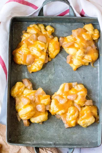 Baked Caramel Apple Fritters