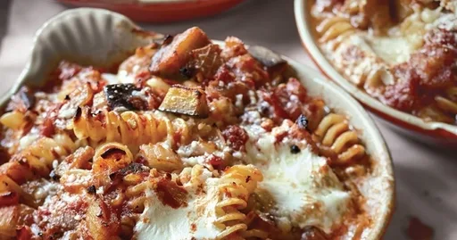 Baked Pasta with Tomatoes & Eggplant | Recipes