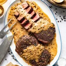 Steak au Poivre (Bistec a la pimienta) al estilo de restaurante
