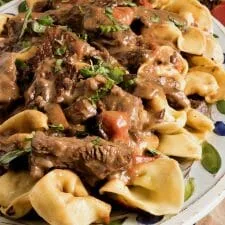 Braised Beef and Tortelloni