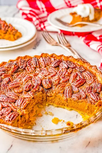 Pumpkin Pecan Pie