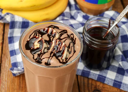 Batido de chocolate y mantequilla de maní