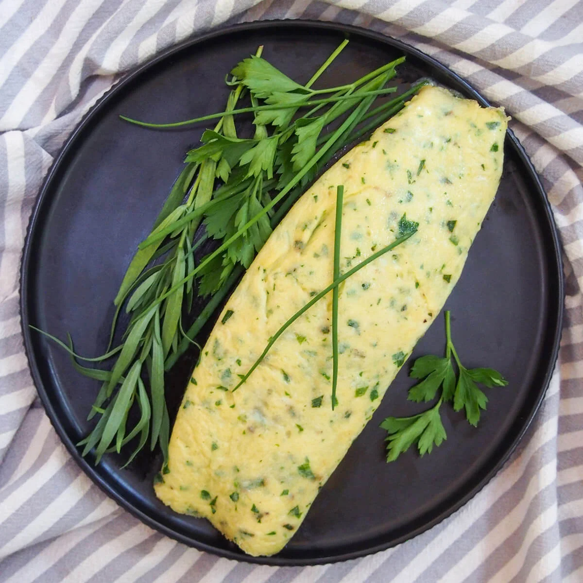 French omelette with herbs