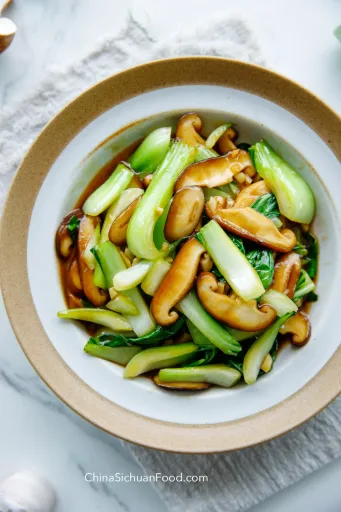 Bok Choy con champiñones