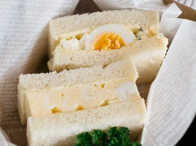 Japanese egg salad sandwiches 玉子サンド