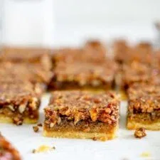 Gooey Pecan Pie Bars with a Shortbread Crust