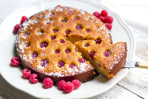 Raspberry Coconut Cake (Paleo, Gluten-free)