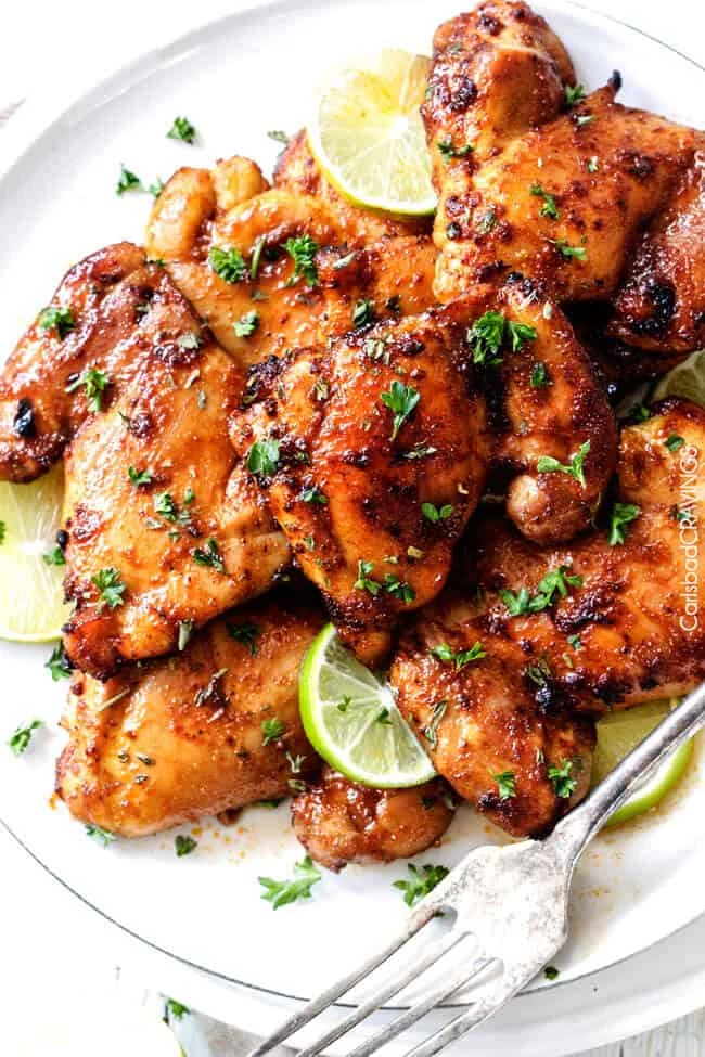 SWEET AND SPICY HONEY DIJON GLAZED CHICKEN