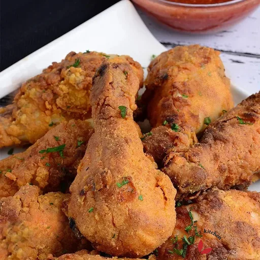 Muslos de pollo fritos en freidora de aire