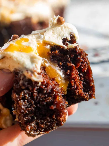 Chocolate Caramel Poke Cake